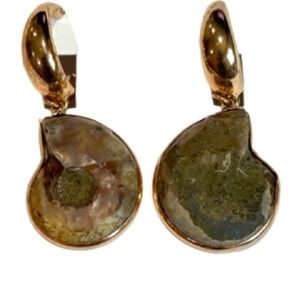 ZARA Gold And Stone Drop Earrings